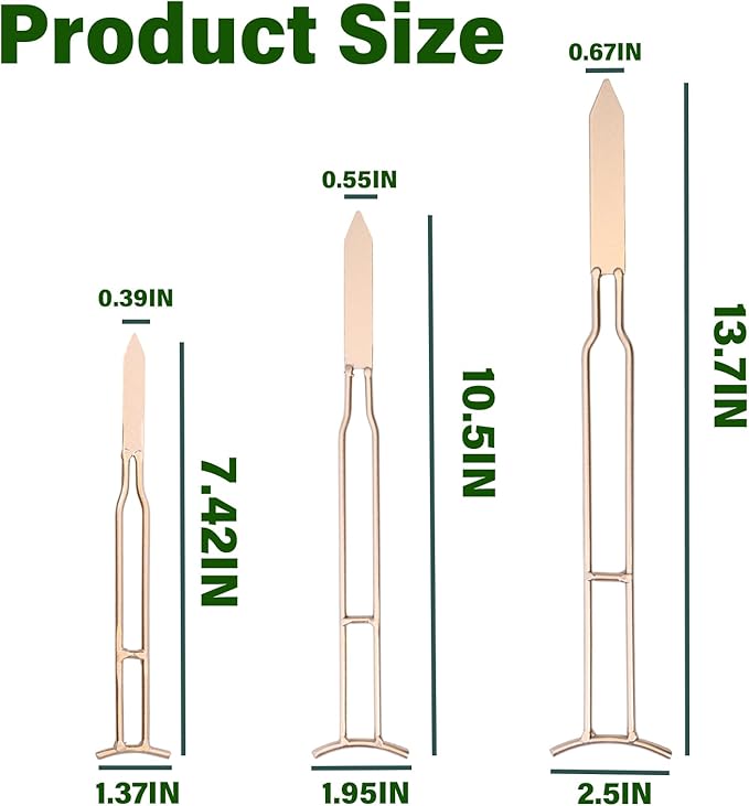 3PCS Plant Support Stakes – Durable Gold Metal Supports for Monstera, Philodendron & More - Ideal Trellis Structures for Indoor & Outdoor Gardening - Perfect for Small to Tall Plants