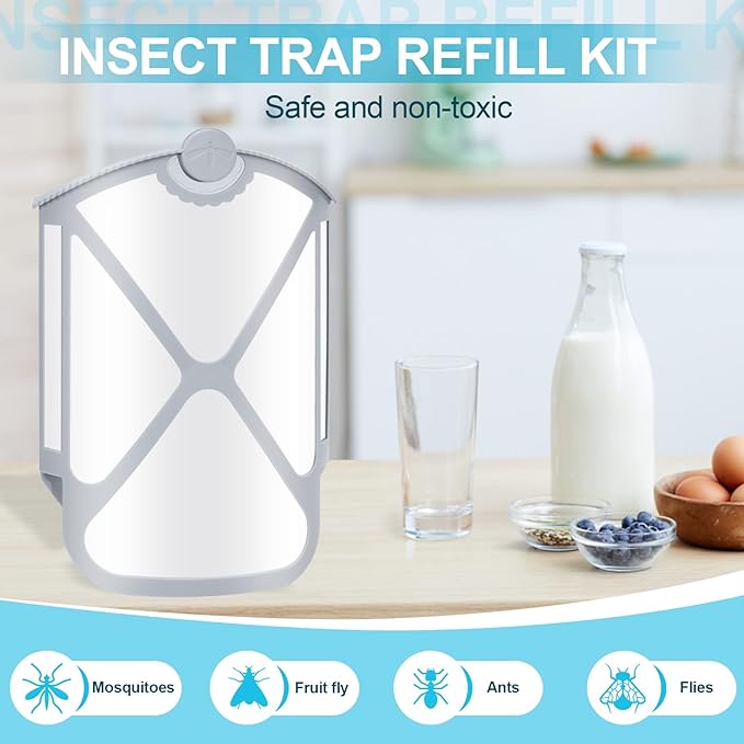 Flying Insect Trap Refills & 16 Cartridges, Compatible with ZEVOM364A Refill (16 Cartridges)