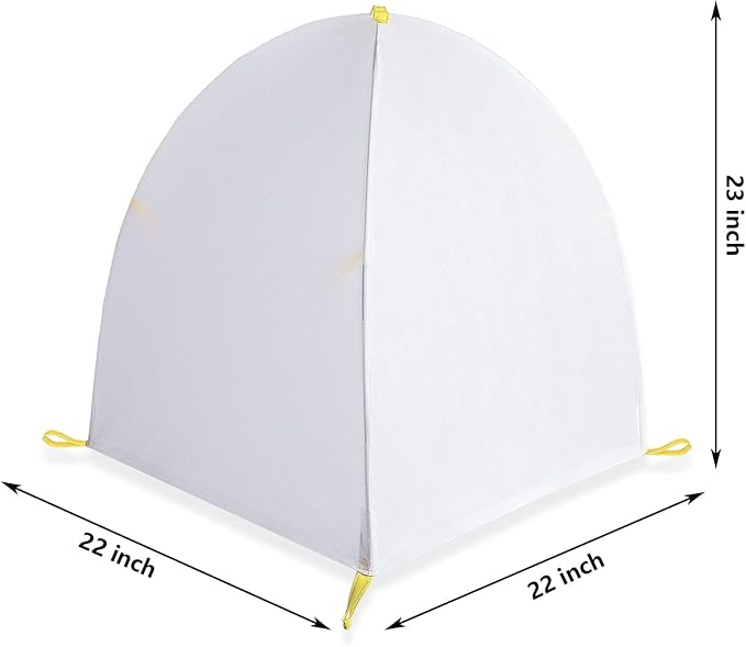 DECOHS 2 Pcs 22 x 22 x 23 Inch Winter Shrub Cover -Winter Snow & Frost Covers with Stakes -Warm Plant Protection Tent Protecting Fruit Tree Potted Plants from Freezing Animals Eating