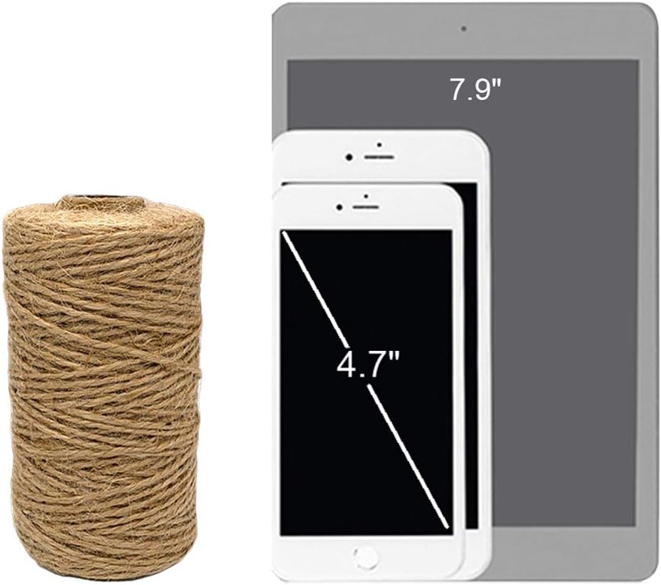 Leecogo Jute String 328 Feet 1 mm 2 ply Durable Natural Jute Rope Twine for Arts Crafts Jewelry Making and DIY Projects