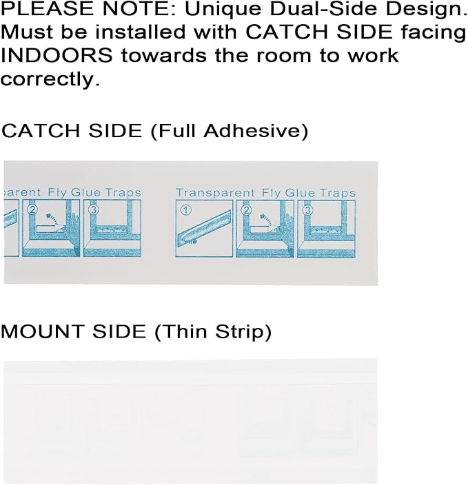 Kensizer 30-Pack Window Fly Traps for Indoors, Paper Sticky Strips, Fly Catcher Clear Windows Trap for Home, House Fly Killer Lady Bug Traps