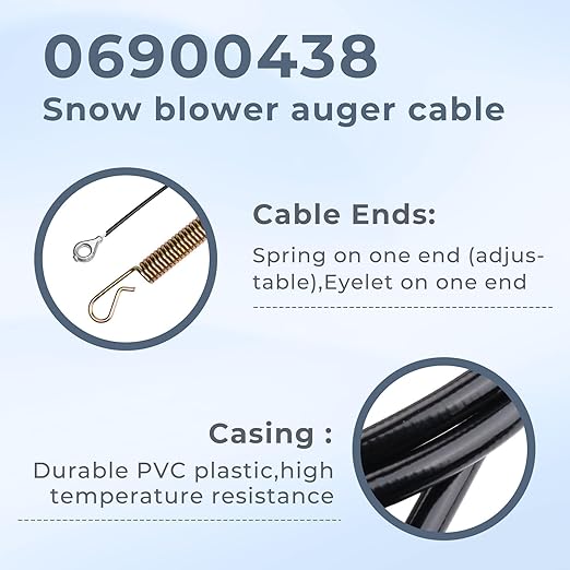 06900438 Upper Traction Auger Cable Replacement for Ariens Classic 24 E,Compact 20 24,SNO-Tek 24 120V 28 120V,ST24LE Snow Blower,Drive Cable Fit for Ariens Snow Blower Parts