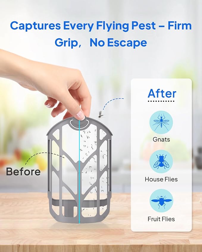 4 Pack Refill Cartridges Compatible with ZEVOPlug-in Light M364, M364A & Max - Flying Insect Trap Replacement Kit for Indoor Use (4 Refill Cartridge)