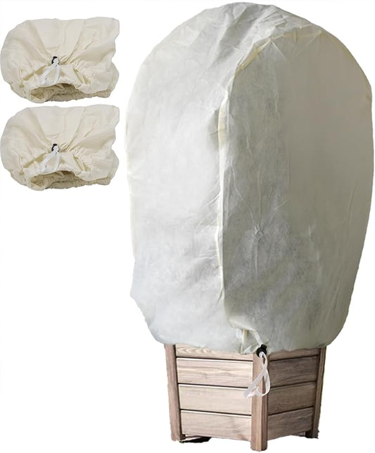 Plant Protection Cover, Winter Frost Protection Cover with Zip Pull and Latch, 19.7 x 19.7 x 31.5 cm - 2 pcs. for Plants and Rectangular Planting Box Protection Cover