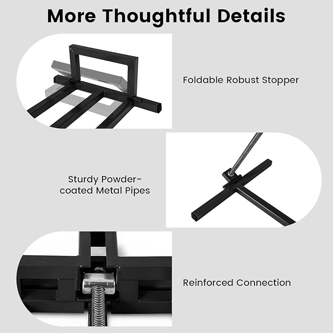 Goplus Lawn Mower Lift, 880LBS Folding Riding Mower Lift Jack with Adjustable Height, Manual Handle, Rotating Sleeve, Heavy Duty Lawn Tractor Lift, Zero Turn Mower Lift for Garden Farm, No Assembly