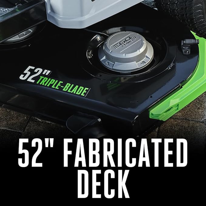 EGO Power+ Electric Riding Lawn Mower, 52" Deck with Zero Turn Radius, Includes (6) 56V 12.0Ah Batteries and Charger - ZT5207L