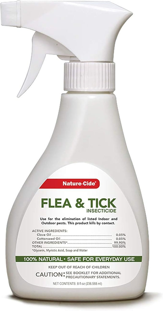 Nature-Cide Flea & Tick. All Natural Tick and Flea Spray for House and Pets to Keep Your Home Safe. Kills on Contact. No Strong Odor. 8 oz