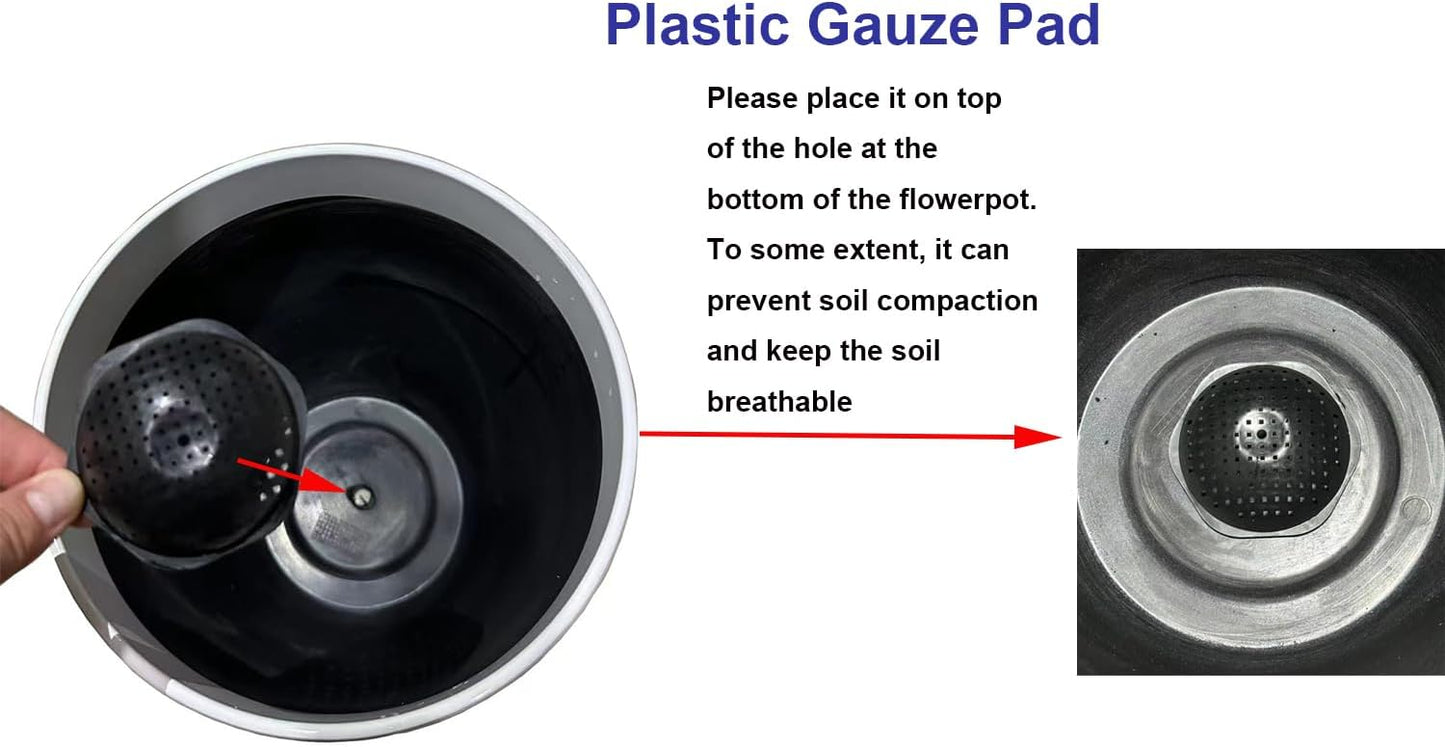 24/21/11 Inch Tall Planter Pots Garden Plastic Planters - Set of 3 for Indoor & Outdoor Use - Decorative Lightweight Flower Pots (Dark Grey)