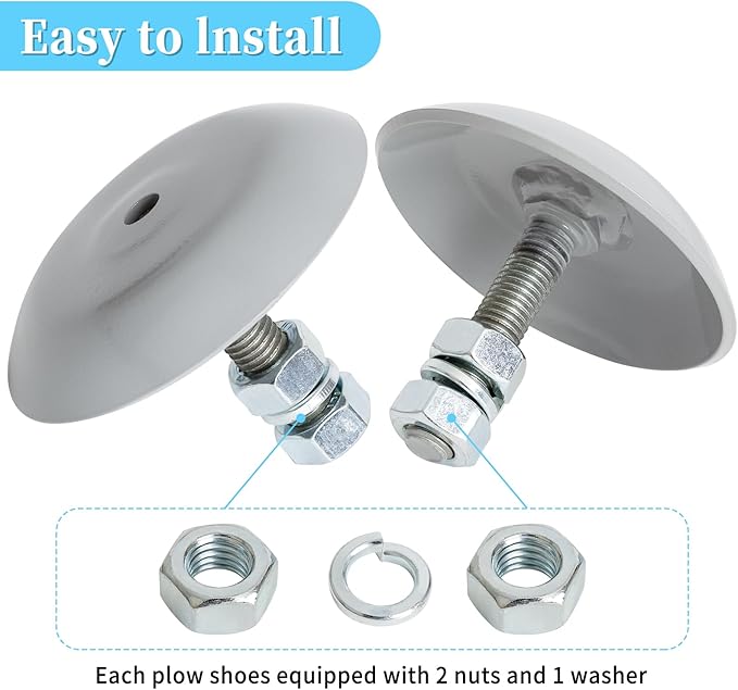 2877245 Snow Plow Blades Heavy-Duty Skid Shoes Compatible with Polaris Ranger XP 800 EPS, Razor, Sportsman 400 500 550 600 700 800 EFI, ATV & UTV Snow Plow Blade Replacement (Pack of 2)