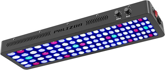 Phlizon 300W Dimmable Full Spectrum Aquarium LED Light Fish Tank Light with Daisy Chain Function for Saltwater Freshwater Coral Reef Fish Tank (28"x8.5"x2.4")