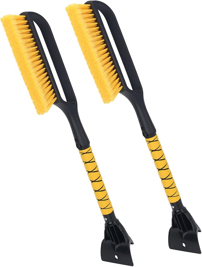 KeFanta Ice Scrapers for Car Windshield, 2 Pack 27'' Snow Removal Brush for SUV and Truck Window, Automotive Winter Accessories