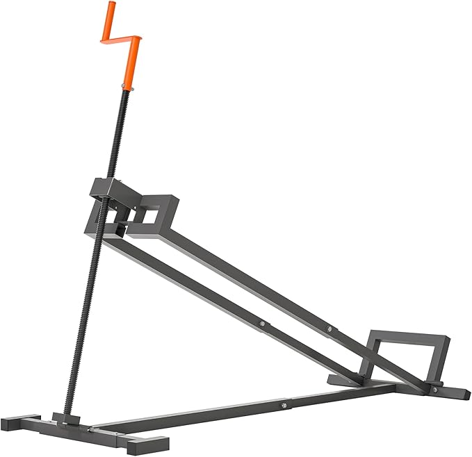 Ride-On Lawn Mower Jack Lift - Telescopic Maintenance Jack for Garden Tractors and Riding Lawn Mowers, 880 lbs Weight Capacity, Manual and Power Tool Handles Included (Grey)