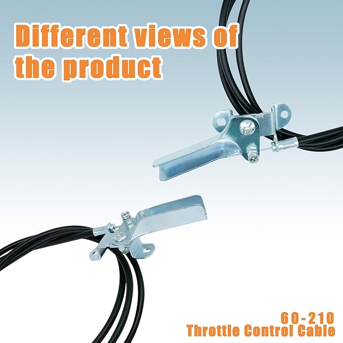 60-210 Throttle Control Cable Assembly - Professional Mower with 72-inch Cable, Compatible with Laser 94509