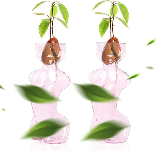 Propagation Vases for Plants Plant Propagation Jars Unique Body Avocado Vase Glass Planter Perfect for Seed Starting Water Rooting and Home Decor Gift for Father