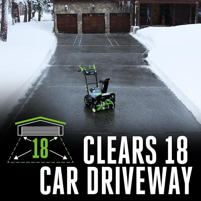 EGO POWER+ 24" Electric Snow Blower, Cordless Self-Propelled 2-Stage, Includes (2) 56 V 7.5Ah Batteries and Dual Port Charger - SNT2405