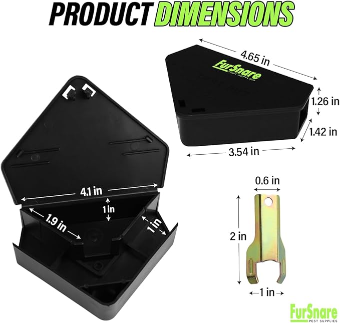 Mouse Bait Station for Outdoor & Indoor with Keys - Mice Traps for House Indoor Kill - Mouse Poisoning Bait Box for Home, Pest Control - Reusable, Safe for Kids & Pets (6 Pack Rodent Traps)