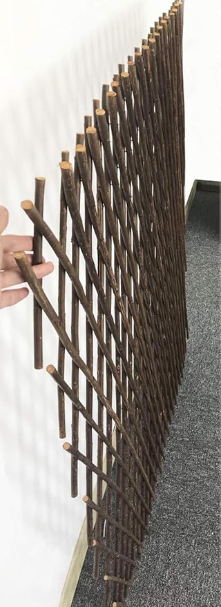 Nature Willow Trellis Expandable Plant Support Plant Climbing Lattices Trellis Willow Expandable Trellis Fence for Climbing Plants Support 36x92 Inch,Double Panel (1, Willow Wicker Fence)