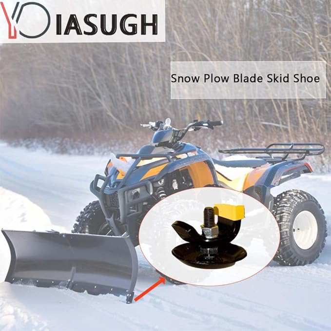 YOIASUGH Universal Snow Plow Blade Skid Shoes 2873423 Replacement Compatible with Polaris Ranger Razor Sportsman Magnum ATV/UTV Snow Plow Blades 2/Set