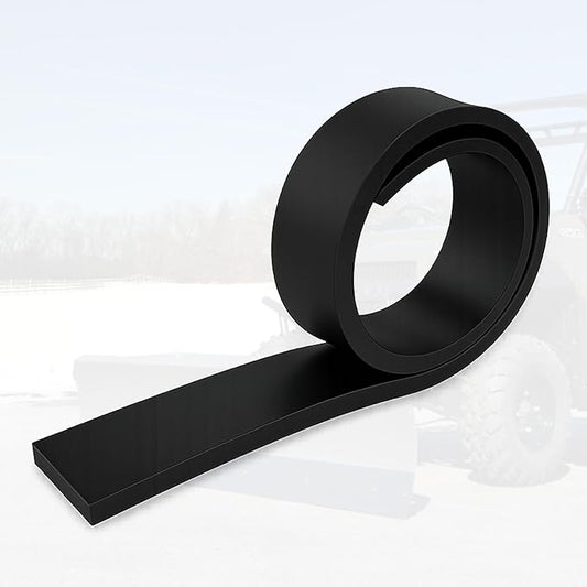 SIMOND STORE - Rubber Snow Plow Cutting Edge – Heavy Duty 96" x 8" x 0.39" Snow Plow Deflector Smooth & Surface-Safe Snow Clearing - Fit for ATV, Tractors,Skid Steers & UTVs Snow Pusher Cutting Edge