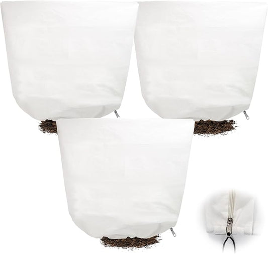 NNG 5PCS Winter Plant Covers Freeze Protection 47.2x47.2Inch Frost Blanket Shrub Covers with Zipper Drawstring Plant Protector Shrub Jacket Winter Tree Cover for Outdoor Plants, Shrub Potted Plants