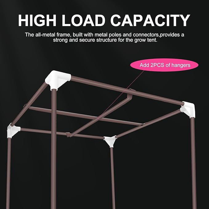 ATOUR Grow Tent, 55"x28"x80'' High Reflective Mylar 1680D Hydroponic Grow Tents, Waterproof Grow Tent with Double Cleart Observation Door and Floor Tray, for Indoor Plant Growing