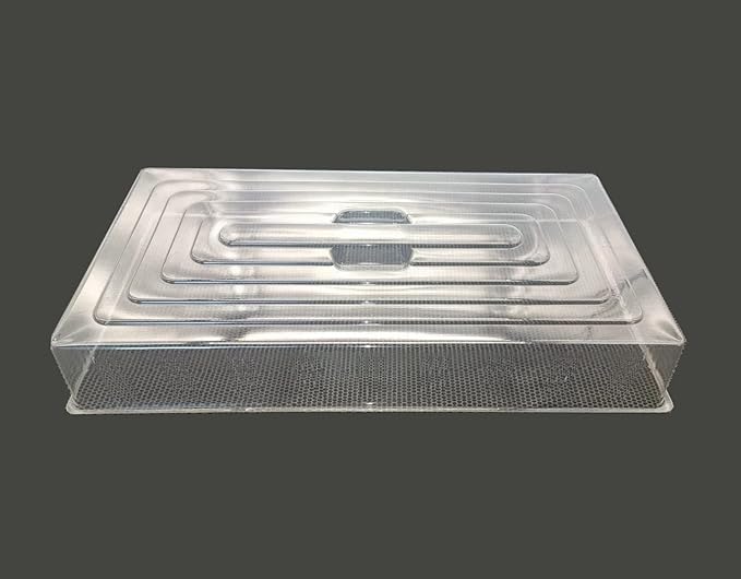 10 Pcs Humidity Dome, Plastic Clear Seed Starter Dome 1020 Tray Covers Humidifying and Insulating for Greenhouse Germination and Garden Growing (21.5"×11.5", 3.15" Height, 10-Pack)