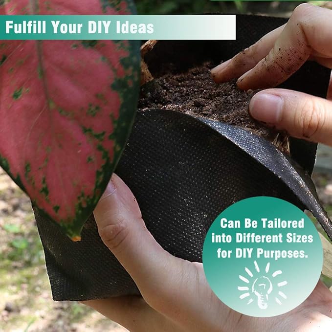 Snail 7ft x 200ft Weed Barrier Landscape Fabric Premium 5oz Pro Heavy Duty Ground Cover Anti-Weed Gardening Mat High Permeability Easy Setup Commercial Outdoor Weed Mat