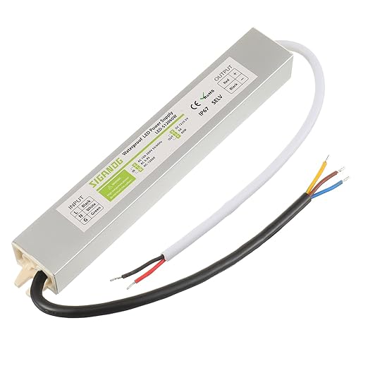 60W Watts LED Driver Power Supply Transformer Adapter Waterproof IP67 100V-260V AC to 12V DC Low Voltage Output for LED Light Outdoor Light 12V DC Led Lights Computer Project