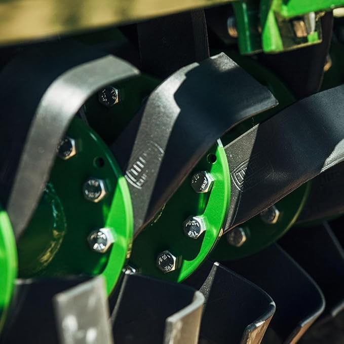 Titan Attachments 3 Point 48" Rotary Tiller Attachment, Fits Cat 1 Tractors, Green Finish, PTO Driven Cultivator with a 540 RPM Gearbox, Replaceable Tines, Aerates Ground Soil