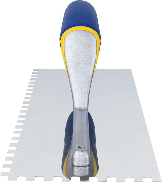QEP Comfort Grip Stainless Steel Trowel Square Notch 1/4" x 1/4" x 1/4"
