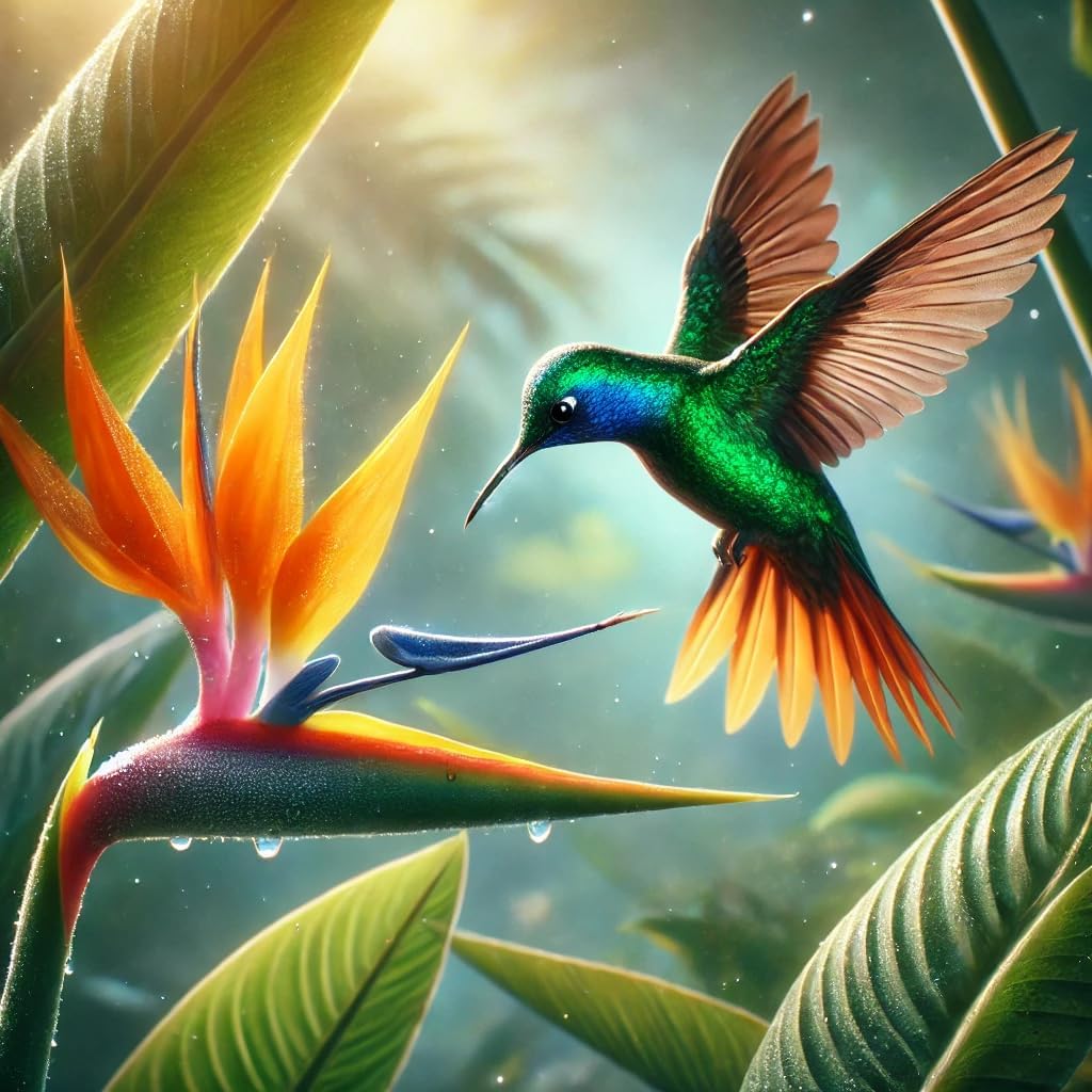 Bird of Paradise - Orange - Strelitzia Reginae. (4 Orange BoP in Cup)