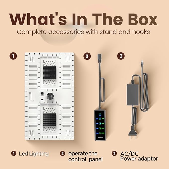 Grow Lights for Indoor Plants, [Smart APP & Expansive 2x2 Ft Coverage] Genuine 48Watt LED Full Spectrum Hanging Growing Plant Lamps, 8-Level Brightness（No Stand）