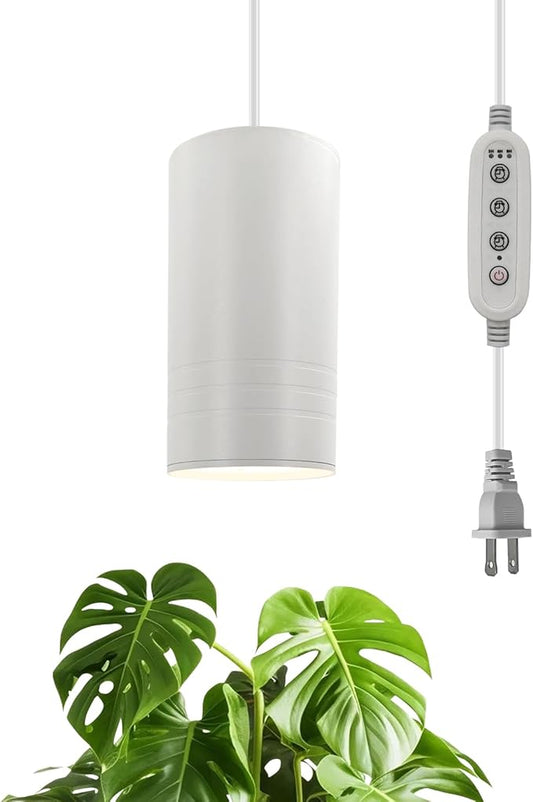 Hanging Plant Grow Light Full Spectrum Warm White Color with Timer Ceiling Decorative Grow Lamp for Indoor Plants