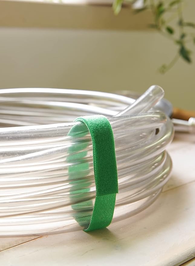 LE TAUCI Plant Ties, Garden Tape for Plant, Reusable Adjustable Thicker Support for Growing, Strong Grip, Tomato Vines Indoor Outdoor, 25 ft x 0.47 Inch, 1 roll, Green