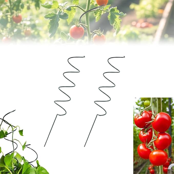 Tomato Twist Stake, Tomato Twist, Twisted Tomato Stakes, Spiral Tomato Stakes, Climbing Plant Stake Tower Plant Supports (2PCS)