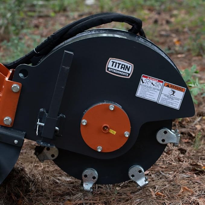 Titan Attachments 14-25 GPM Hydraulic Flow Stump Grinder Attachment for Skid Steer