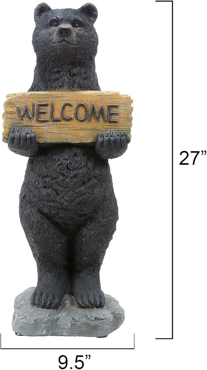 BLACK FOREST DECOR Welcome Home Bear Sculpture