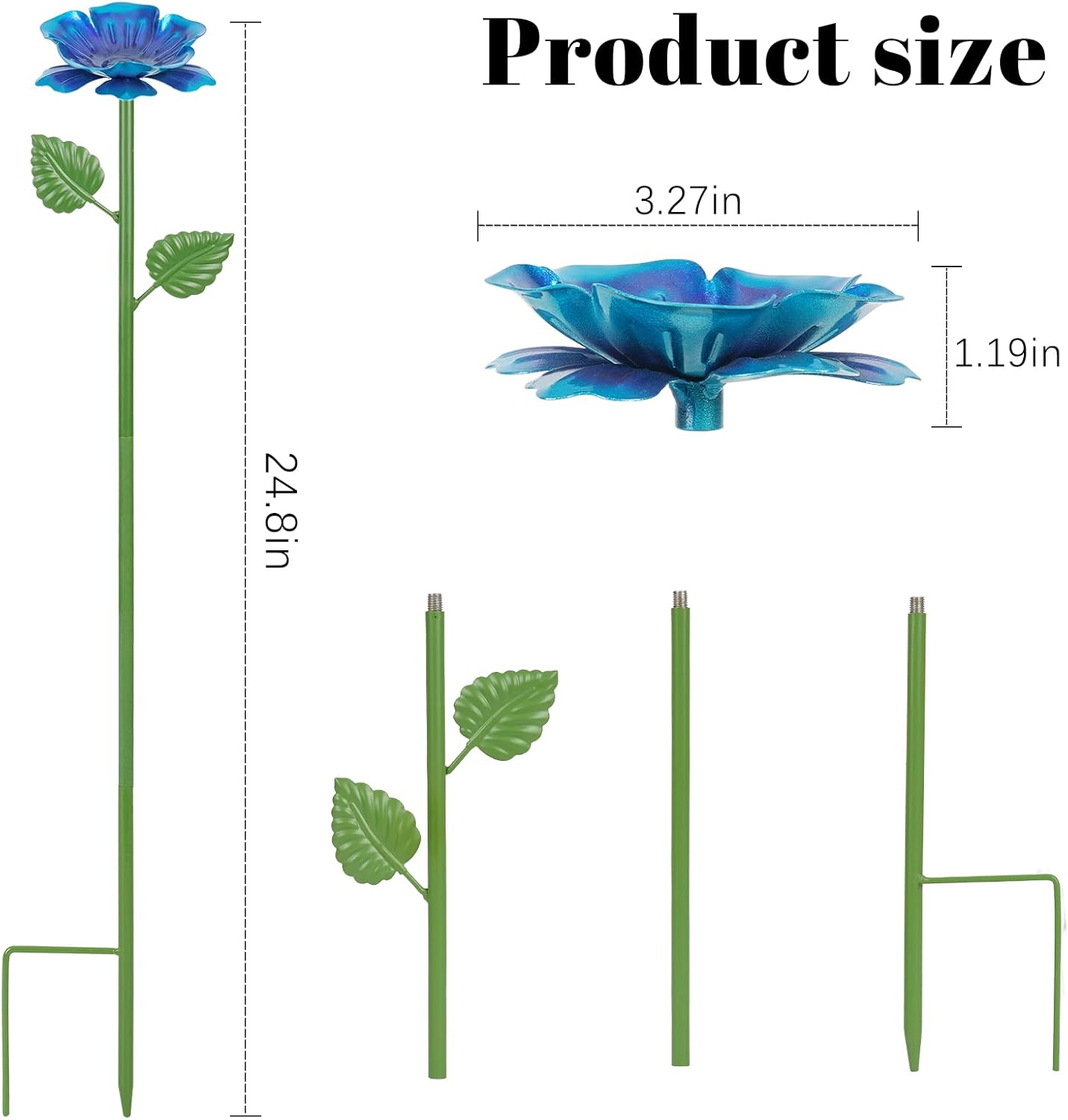 6 Pack Bee Watering Station - Flowers Butterfly Feeder, Bee Water Feeders for Outside, Metal Garden Decor, Bee Baths for Garden Yard Patio