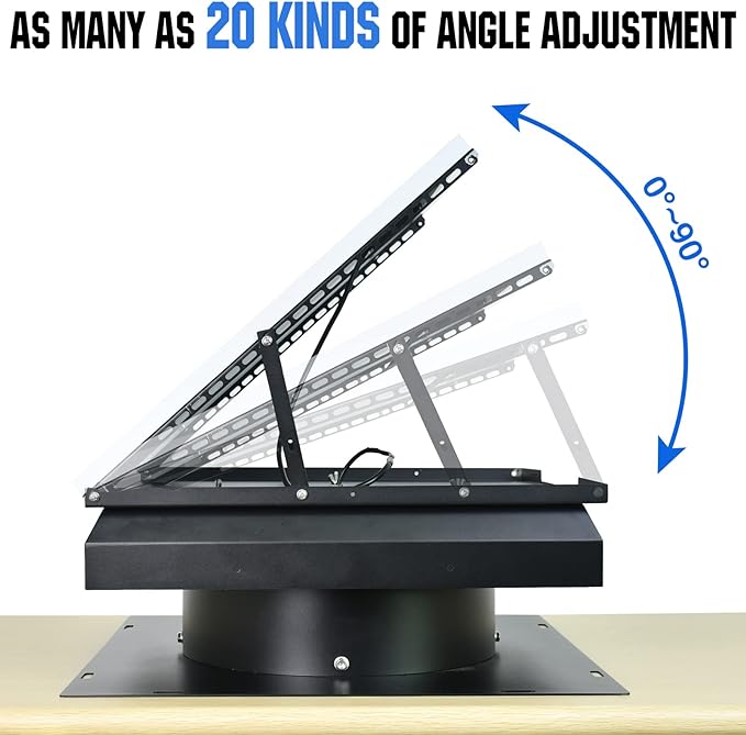 DC HOUSE 32 Watt Solar Attic Fan Solar Powered Roof Exhaust Fan Up to 3000 Sq Ft,2500 CFM Metal Shell Solar Vent Hail and Weather Resistance