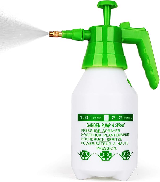 Garden Pump Sprayer,68oz/34oz Hand-held Pressure Sprayer Bottle for Lawn with Safety Value&Adjustable Nozzle, for Watering,Spraying Weeds,Home Cleaning and Car Washing,0.5 Gallon