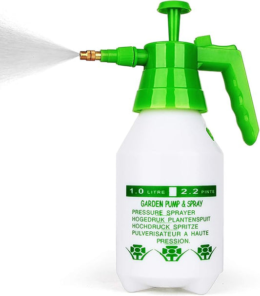 Garden Pump Sprayer,68oz/34oz Hand-held Pressure Sprayer Bottle for Lawn with Safety Value&Adjustable Nozzle, for Watering,Spraying Weeds,Home Cleaning and Car Washing,0.5 Gallon