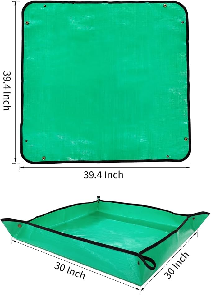 Extra Large Potting Mat Transplanting, 39.4" X39.4" Waterproof Succulent Repotting Mat for Indoor Mat, Foldable Soil Change Planting Mat - Gardening Gifts for Women