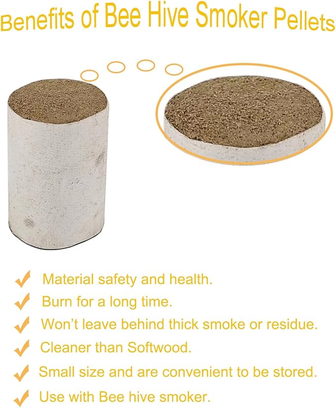 108PCS Bee Smoker Pellets, Honeybee Specific Smoke Bombs Pleasant Smell and suitble for Outdoor Use