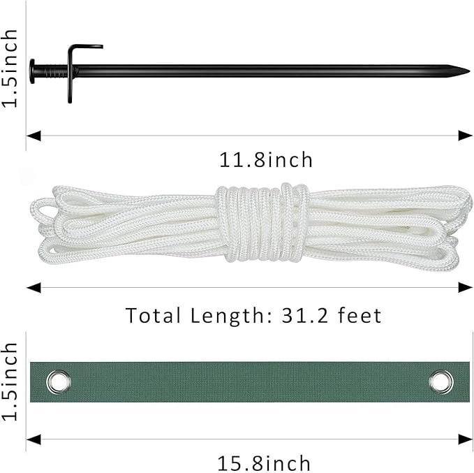 Heavy Duty Steel Tree Stake Kits Tree Stakes and Supports for Leaning Trees Tree Staking and Support Kits for Young Tree Against Bad Weather (1, 12 in)