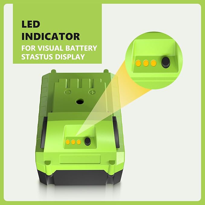 4Ah Lithium-ion Battery Pack for 20-Volt Cordless Snow Shovel Snow Blowers