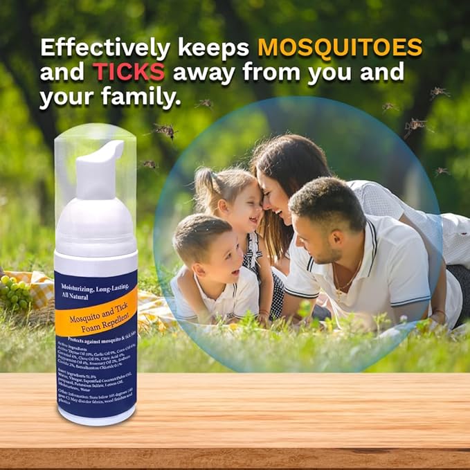 Natural Mosquito Repellent, Tick Gnats and Chiggers Repellent Spray Foam (1)