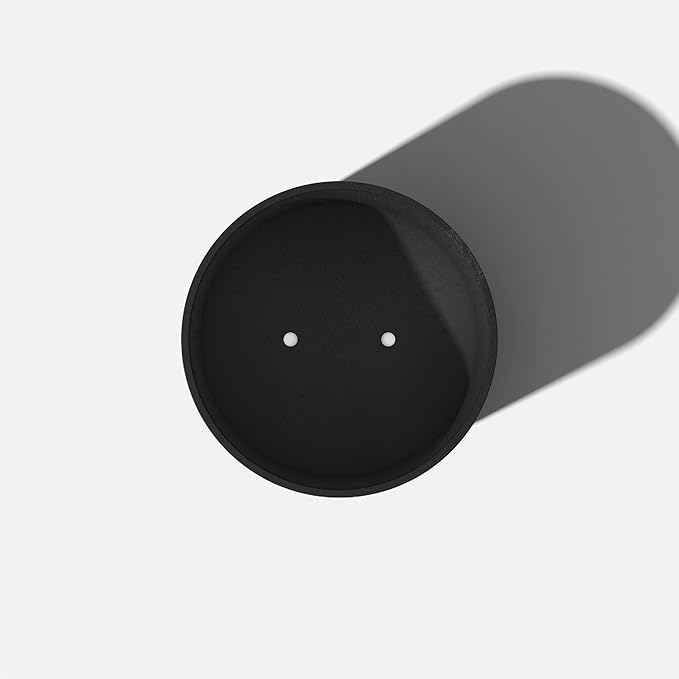 Veradek Round Black Plastic Planter Pots for Indoor/Outdoor Garden Use, with Drainage Holes, Suitable for Small to Large Succulent Plants, Flowers, Modern Interior Plants