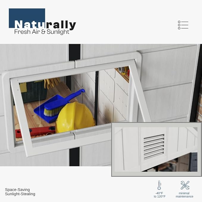 6x4 FT HDPE Resin Outdoor Storage Shed with Reinforced Floor, Injection-Molded Plastic Garden Bike Tool Shed, All-Weather Resistant, Lockable Doors & Window for Backyard Patio