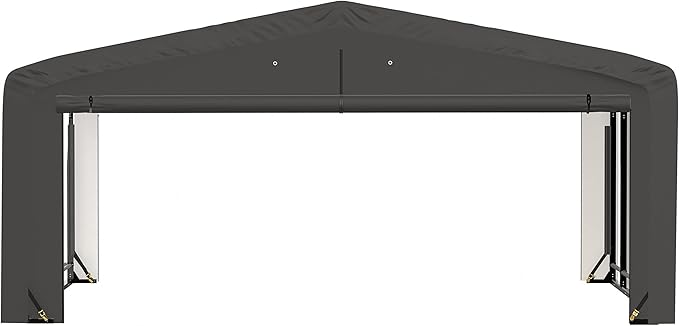 ShelterLogic ShelterTube Garage & Storage Shelter, 20' x 18' x 10' Heavy-Duty Steel Frame Wind and Snow-Load Rated Enclosure, Gray