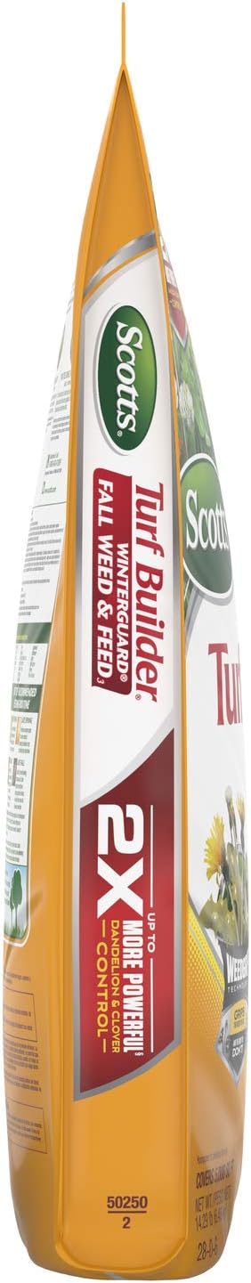 Scotts Turf Builder WinterGuard Fall Weed & Feed3, Weed Killer Plus Fall Fertilizer, 5,000 sq. ft., 14.29 lbs. (2-Pack)